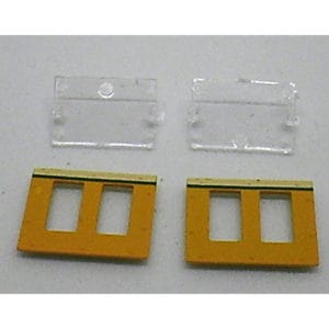 Class 122 OO Headcode Yellow PAIR