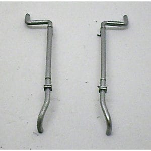 Class 121 OO Exhaust Flaired Type Silver PAIR