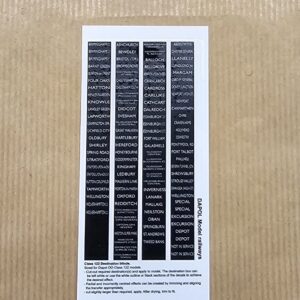 Class 122 OO Decal Sheets Places