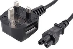 Mains Power Cable UK 13A 3-pin C5 Clover Leaf