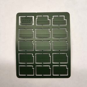 Class 121 / 122 O Door Lock Panel Set Green