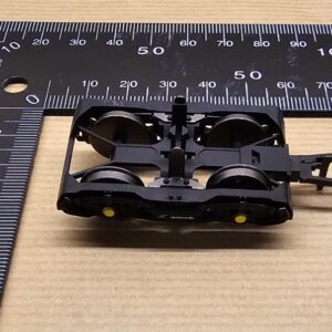 JHA OO Bogie with Coupling Black (yellow axle cover)