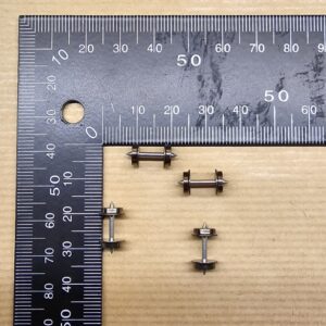 Generic N Non-geared Wheelset 2 PAIRS (metal axle)