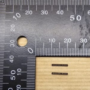 A4 N Nameplate "Silver Fox" PAIR