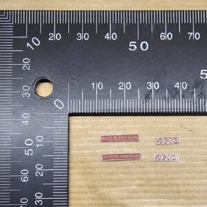 Class 59 OO Name & Number Plate Vale of Glamorgan 59204 PAIR