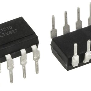 LTV-827 DC Input Transistor Output Dual Optocoupler, Through Hole, 8-Pin PDIP