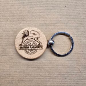 Wooden Round Key Ring - BR Early Crest (Made to Order)