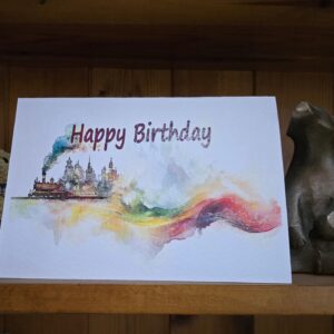 Birthday Card Watercolour "Wave"