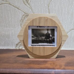 Rare Vintage Railway Themed Card in Display Frame - A1 Class "Woolwinder" 2554