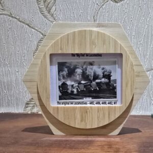 Rare Vintage Railway Themed Card in Display Frame - A4s "The Big Five"