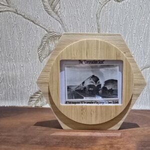 Rare Vintage Railway Themed Card in Display Frame - The "Coronation Scott" Express