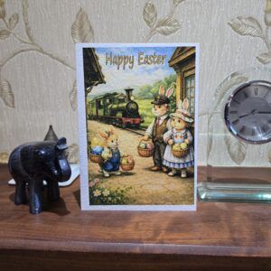 Easter Card Steam Loco 'In The Station'