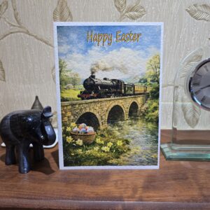 Easter Card Steam Loco 'On The Bridge'