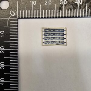 Class 43 HST N Geoff Drury Name Plate Set