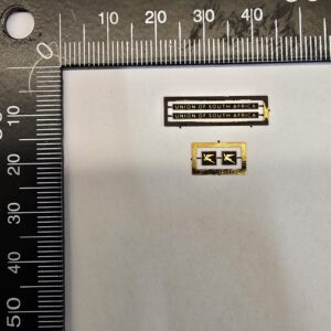 A4 N Nameplate "Union of South Africa" Black PAIR