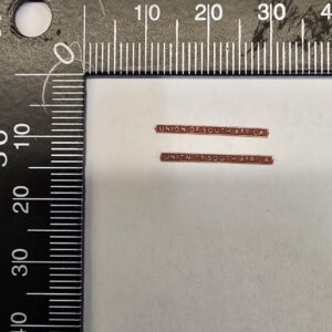 A4 N Nameplate "Union of South Africa" Red PAIR