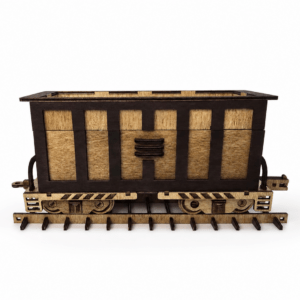 Wooden Rail Themed Bench Tidy Two Tone - Made to Order