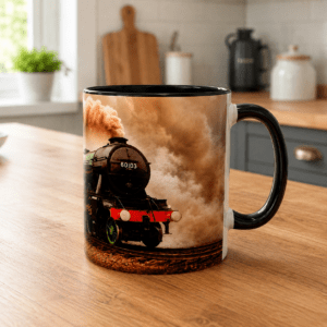 11oz Railway Themed Ceramic Mug – A3 Dark Smoke